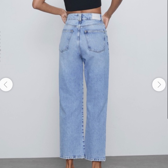 NWOT ZARA HIGH RISE SLIM FIT JEANS - Picture 4 of 10